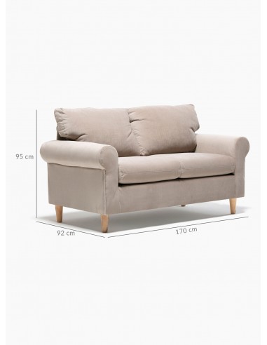 Sofá Retro 2 Cuerpos Tela