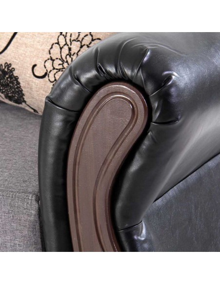 Sofá Rapsodia 3 Cuerpos NEGRO Y CAFÉ