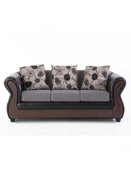 Sofá Rapsodia 3 Cuerpos NEGRO Y CAFÉ